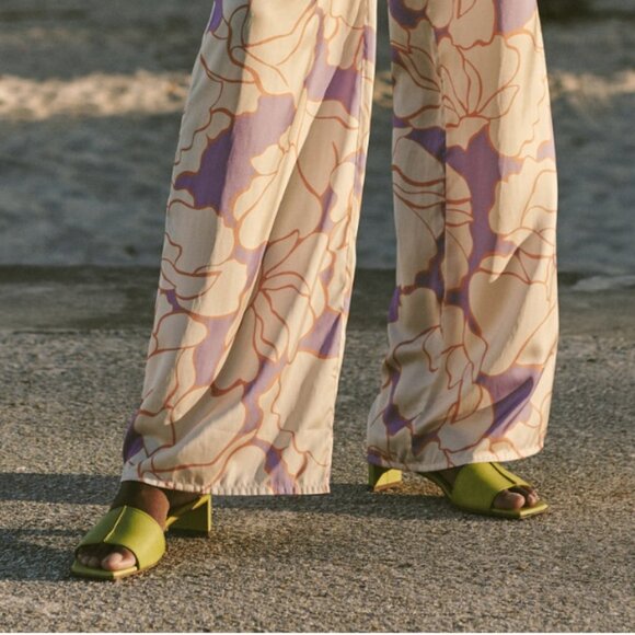 Mansur Gavriel Low Mule Leather Sandals - Picture 2 of 6